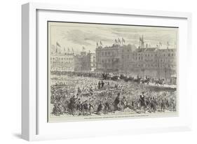Royal Visit to Nottingham, Children Singing God Bless the Prince of Wales! in the Market-Place-null-Framed Giclee Print