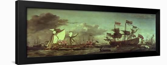 Royal Visit to the Fleet, 5th June 1672-Willem van de Velde-Framed Premium Giclee Print