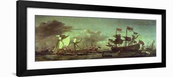 Royal Visit to the Fleet, 5th June 1672-Willem van de Velde-Framed Giclee Print