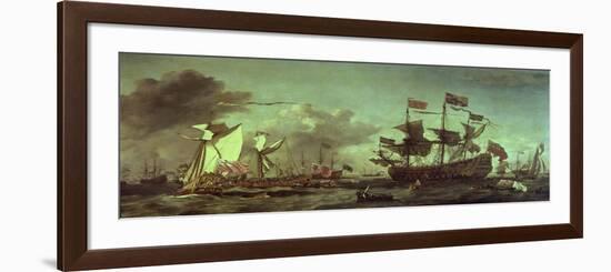 Royal Visit to the Fleet, 5th June 1672-Willem van de Velde-Framed Giclee Print