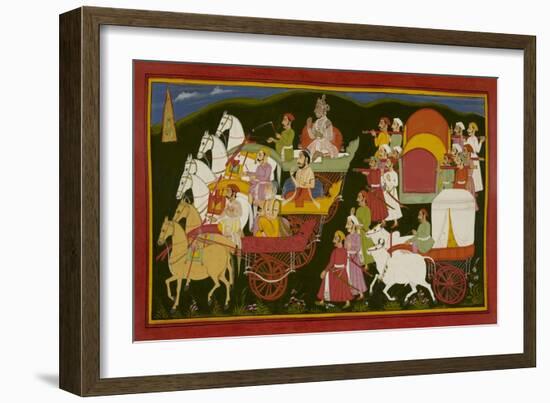 Royal Visitors Return To the Palace-null-Framed Giclee Print