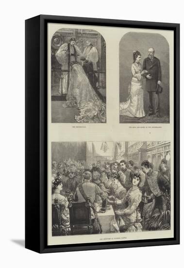 Royal Wedding of Prince Leopold and Princess Helena-null-Framed Stretched Canvas