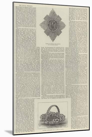Royal Wedding of Prince Leopold and Princess Helena-null-Mounted Giclee Print
