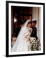 Royal Wedding Prince Charles and Princess Diana July 1981-null-Framed Photographic Print