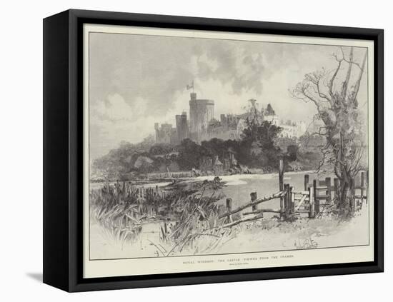 Royal Windsor, the Castle Viewed from the Thames-Herbert Railton-Framed Stretched Canvas