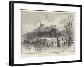 Royal Windsor, the Castle Viewed from the Thames-Herbert Railton-Framed Giclee Print