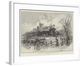 Royal Windsor, the Castle Viewed from the Thames-Herbert Railton-Framed Giclee Print