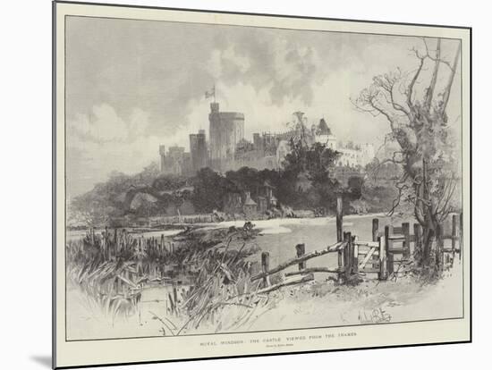 Royal Windsor, the Castle Viewed from the Thames-Herbert Railton-Mounted Giclee Print