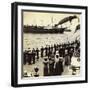Royal Yacht Passing the Battleship HMS Nile, Coronation Review, Spithead, Hampshire, 1902-Underwood & Underwood-Framed Photographic Print