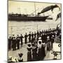 Royal Yacht Passing the Battleship HMS Nile, Coronation Review, Spithead, Hampshire, 1902-Underwood & Underwood-Mounted Photographic Print