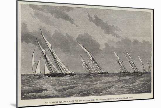 Royal Yacht Squadron Race for the Queen's Cup, the Hildegarde Running Home Past Ryde-null-Mounted Giclee Print