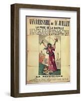 Royalist and Catholic Poster Rejecting the Celebration of the Quatorze Juillet, 1880-null-Framed Giclee Print