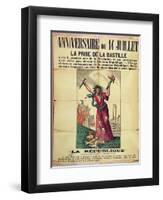 Royalist and Catholic Poster Rejecting the Celebration of the Quatorze Juillet, 1880-null-Framed Giclee Print