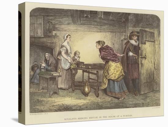 Royalists Seeking Refuge in the House of a Puritan-Marcus Stone-Stretched Canvas