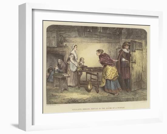 Royalists Seeking Refuge in the House of a Puritan-Marcus Stone-Framed Giclee Print