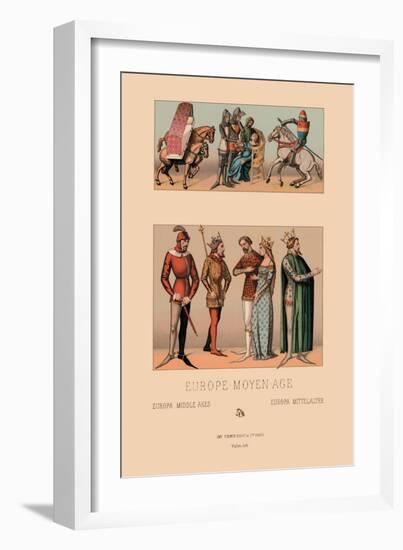 Royalty of Medieval Europe-Racinet-Framed Art Print