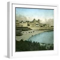 Royan (Charente-Maritime, France), the Casino Seen from the Beach, Circa 1890-1895-Leon, Levy et Fils-Framed Giclee Print