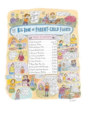 Big Book of Parent-Child Fights' - New Yorker Cartoon