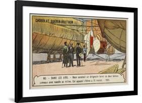 Roze's Dirigible Airship Consisting of Two Twin Balloons with a Nacelle Between Them, 1901-null-Framed Giclee Print