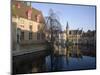 Rozenhoedkaai and Belfry from Braambergstraat, Near Markt, Central Bruges, Belgium-White Gary-Mounted Photographic Print