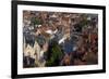 Rozenhoedkaai seen from the top of Belfry Tower (Belfort Tower), UNESCO World Heritage Site, Bruges-Peter Barritt-Framed Photographic Print