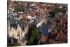 Rozenhoedkaai seen from the top of Belfry Tower (Belfort Tower), UNESCO World Heritage Site, Bruges-Peter Barritt-Stretched Canvas