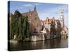 Rozenhoedkaai View, Bruges, Belgium-Kymri Wilt-Stretched Canvas