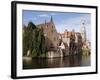 Rozenhoedkaai View, Bruges, Belgium-Kymri Wilt-Framed Photographic Print