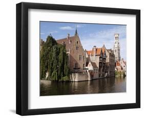 Rozenhoedkaai View, Bruges, Belgium-Kymri Wilt-Framed Photographic Print