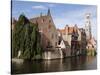 Rozenhoedkaai View, Bruges, Belgium-Kymri Wilt-Stretched Canvas