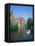 Rozenhoedkai and Belfried, Bruges (Brugge), Unesco World Heritage Site, Belgium-Hans Peter Merten-Framed Stretched Canvas