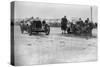 RSS Hebelers Lagonda passing R Childes crashed Lea-Francis, BARC 6-Hour Race, Brooklands, 1929-Bill Brunell-Stretched Canvas