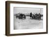 RSS Hebelers Lagonda passing R Childes crashed Lea-Francis, BARC 6-Hour Race, Brooklands, 1929-Bill Brunell-Framed Photographic Print