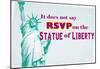 RSVP On The Statue Of Liberty-null-Mounted Poster