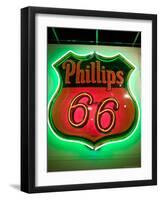 Rt.66 Museum with Phillips 66 Gas Station Sign, St. Louis, Missouri, USA-Walter Bibikow-Framed Photographic Print