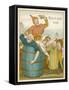 Rub-A-Dub Dub Three Men in a Tub-Edward Hamilton Bell-Framed Stretched Canvas