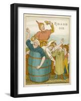 Rub-A-Dub Dub Three Men in a Tub-Edward Hamilton Bell-Framed Art Print