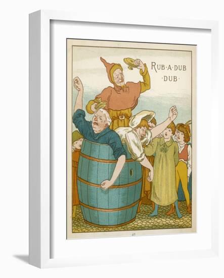 Rub-A-Dub Dub Three Men in a Tub-Edward Hamilton Bell-Framed Art Print