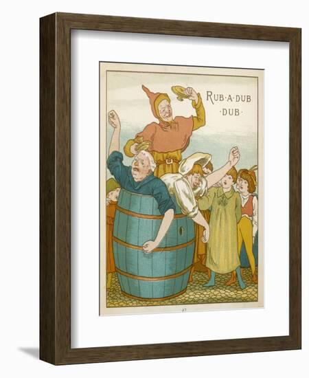 Rub-A-Dub Dub Three Men in a Tub-Edward Hamilton Bell-Framed Art Print