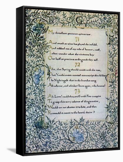 Rubaiyat of Omar Khayyam-William Morris-Framed Stretched Canvas