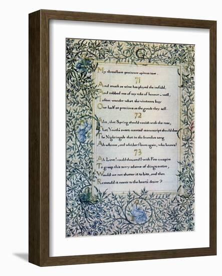 Rubaiyat of Omar Khayyam-William Morris-Framed Giclee Print