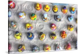 Rubber Duckies from Above-Robert Goldwitz-Stretched Canvas