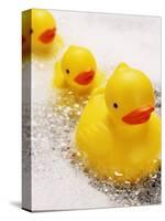 Rubber Ducks in Bath-John Miller-Stretched Canvas