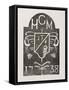 Rubbing of a Cornerstone Depicting Masonic Symbols, Dated 1738-null-Framed Stretched Canvas