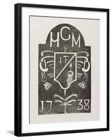 Rubbing of a Cornerstone Depicting Masonic Symbols, Dated 1738-null-Framed Giclee Print