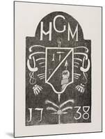 Rubbing of a Cornerstone Depicting Masonic Symbols, Dated 1738-null-Mounted Giclee Print