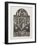 Rubbing of a Cornerstone Depicting Masonic Symbols, Dated 1738-null-Framed Giclee Print