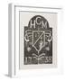 Rubbing of a Cornerstone Depicting Masonic Symbols, Dated 1738-null-Framed Giclee Print