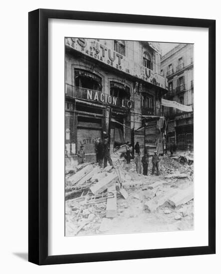 Rubble in the Main Street, Palma, Majorca, Spain, Spanish Civil War, C1936-null-Framed Giclee Print