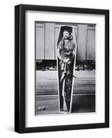 Rube Burrows (1854-90) in His Coffin, 1890 (B/W Photo)-American Photographer-Framed Giclee Print